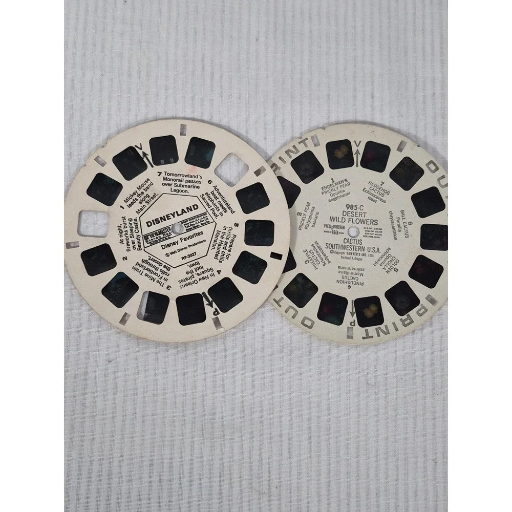 Vtg 1950-60s Sawyer View Master Brown Model E 3-Dimension Viewer w/Box & Slides